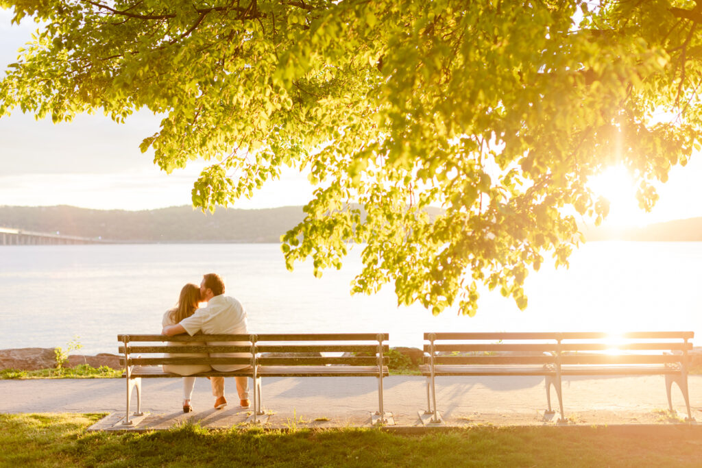 Tarrytown Riverwalk Engagement Session at Sunset by Siobhan Stanton Photography