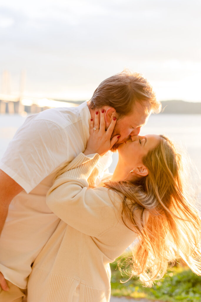Tarrytown Riverwalk Engagement Session at Golden Hour by Siobhan Stanton Photography