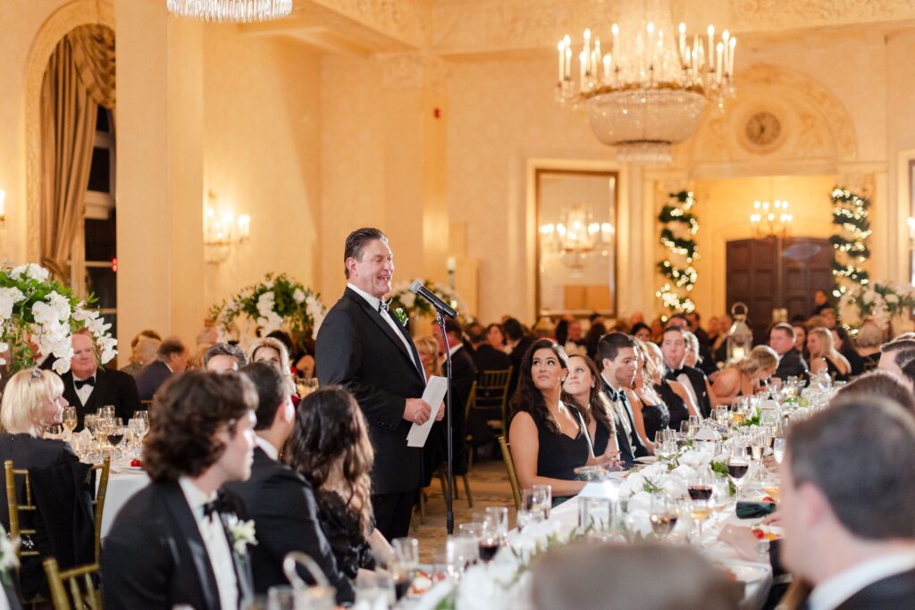 father of the bride speech at wedding reception, Westchester Country Club wedding reception inspirations