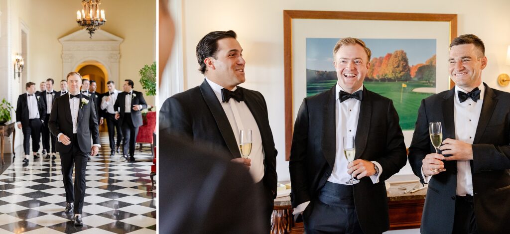 groomsmen getting ready