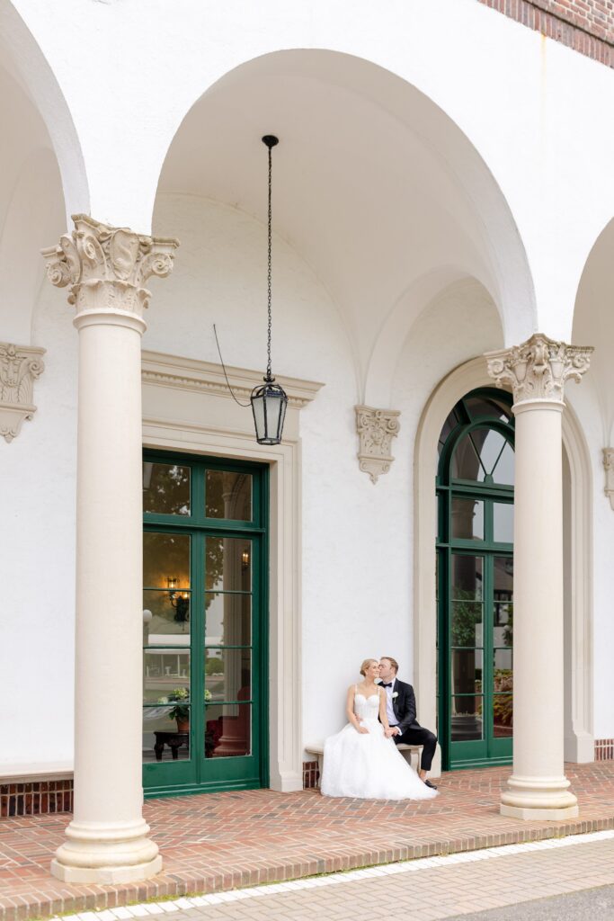 Bride and groom portraits, wedding at Westchester Country Club