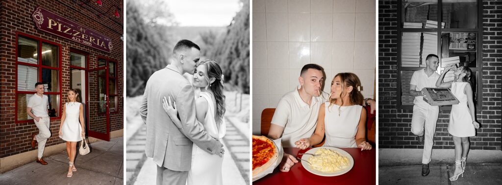 New York Pizzeria Engagement session, Italian-inspired engagement session, New York Engagement