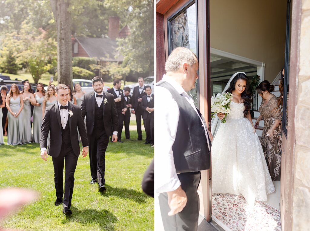 first look bride and groom, New York City Wedding