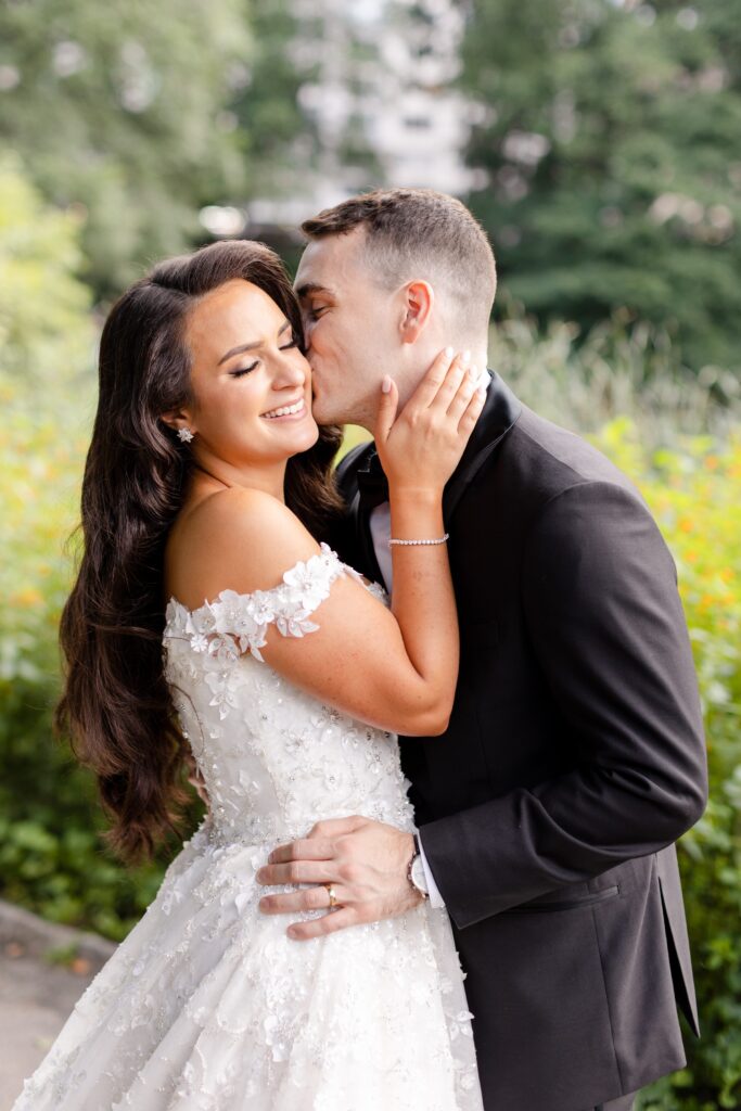 Just married, bridal portraits in Central Park, New York City Wedding