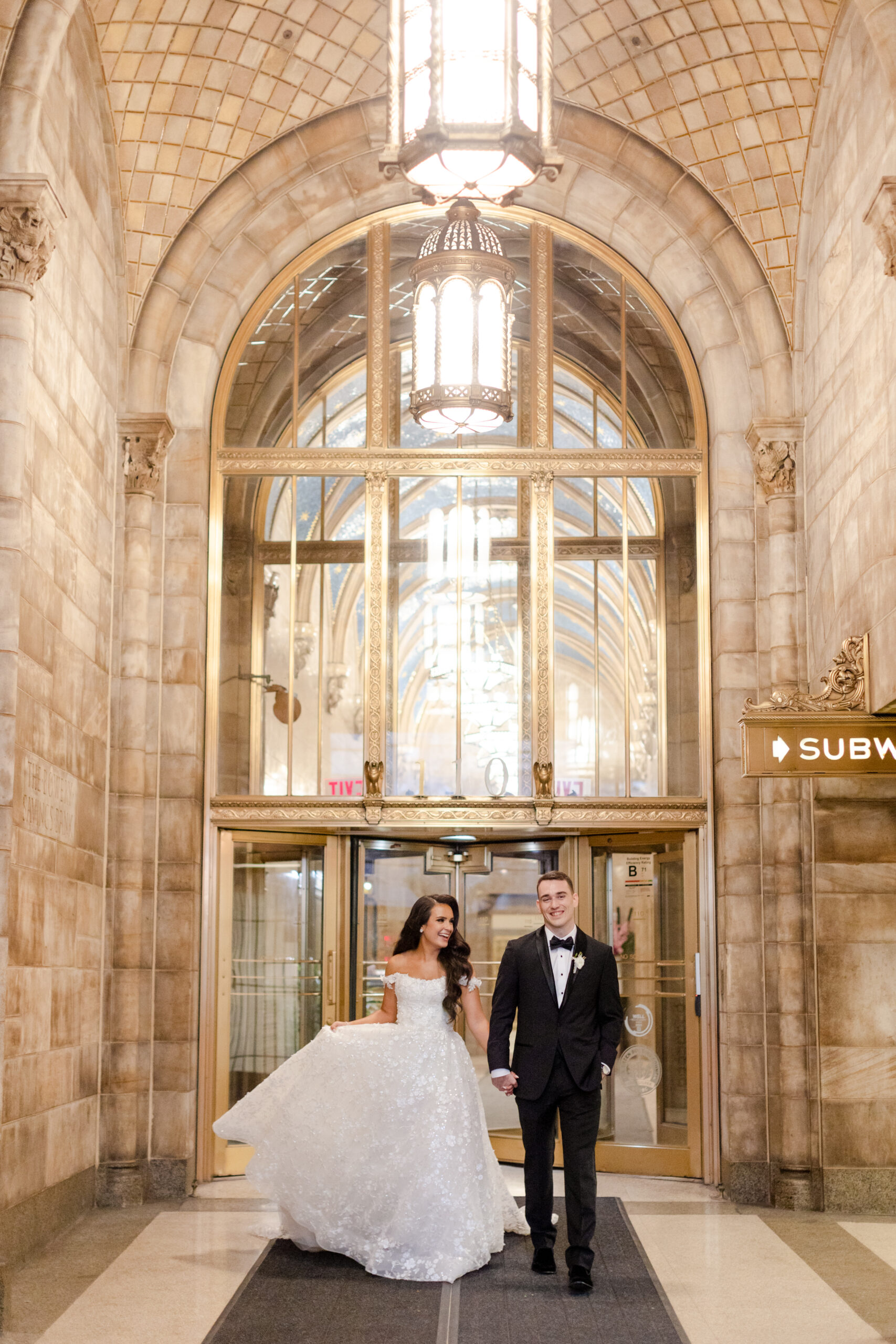 New York City Bridal Portraits in Grand Central Station