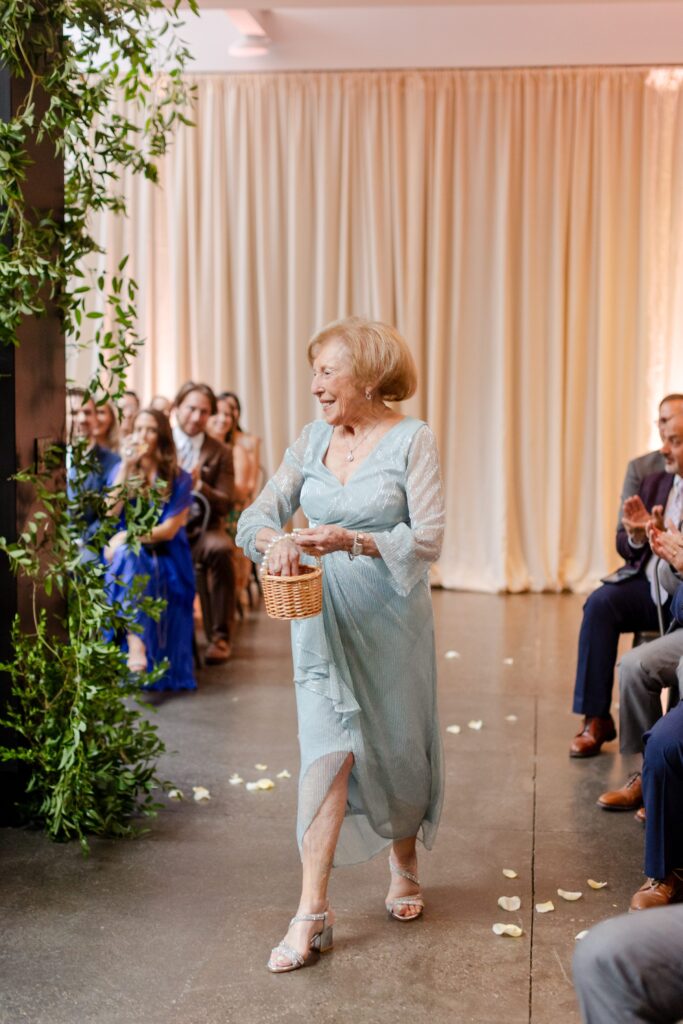 grandma flower girl, Brooklyn Winery wedding