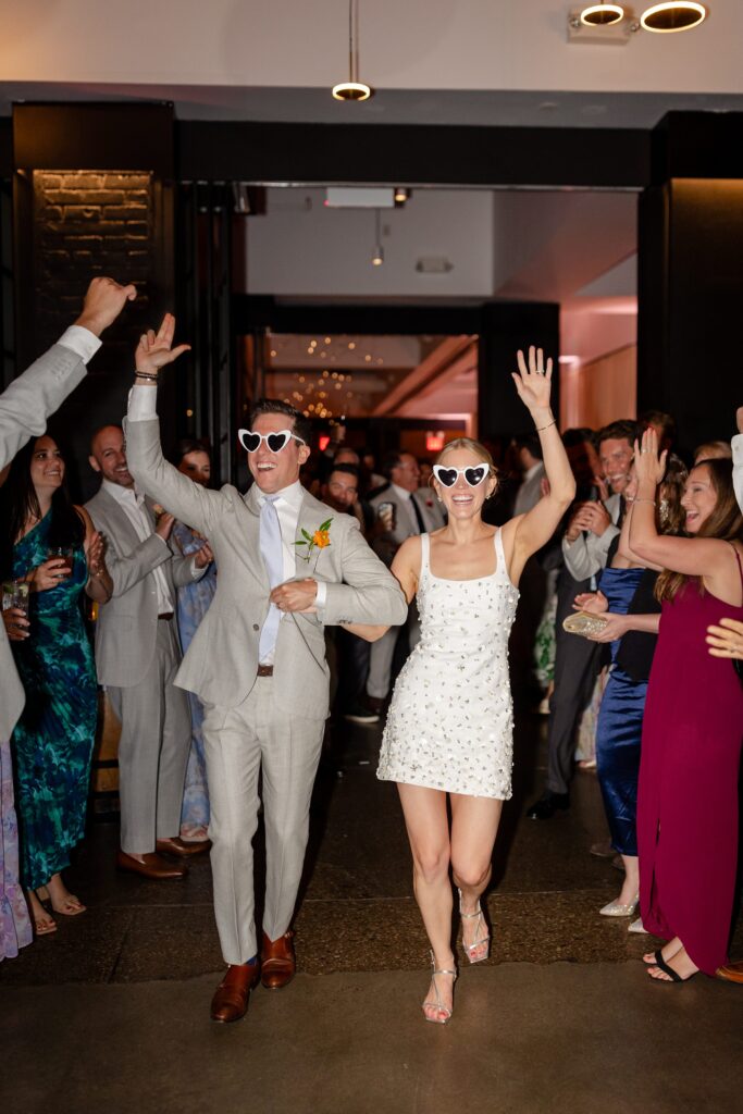 bride and groom outfit change, bride and groom grand entrance