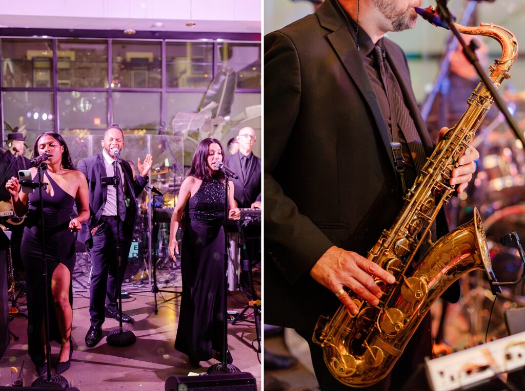 live band during wedding reception