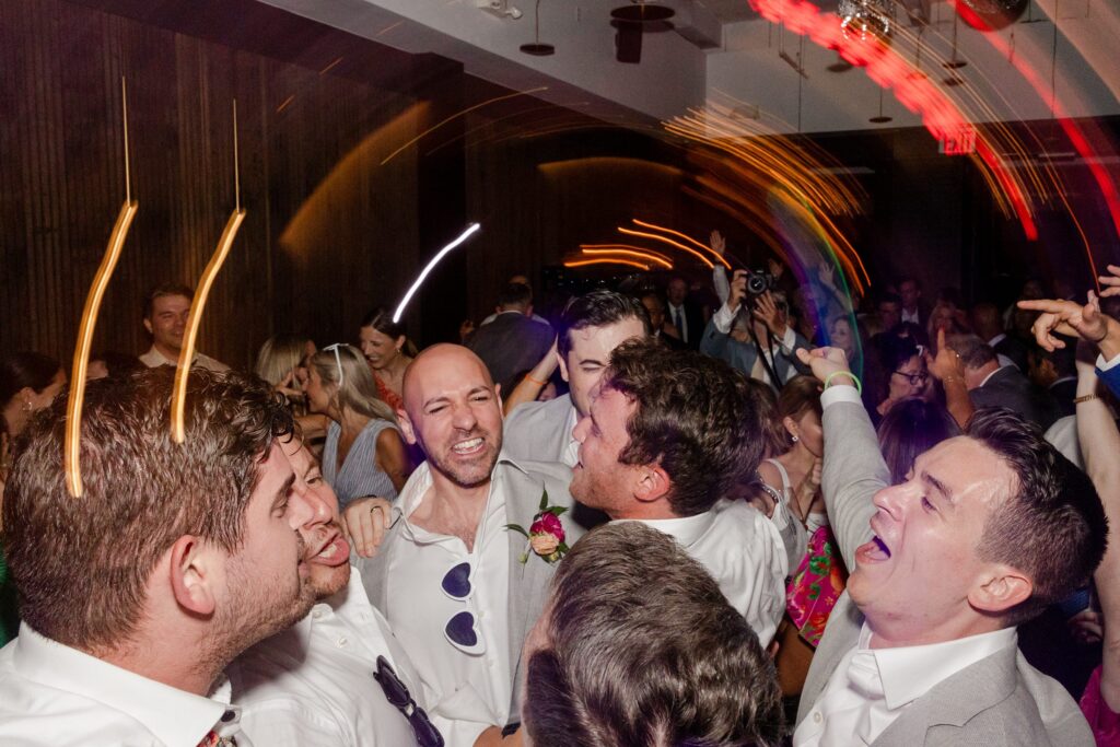 groomsmen on the dance floor