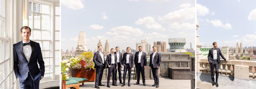 groom and groomsmen getting ready,