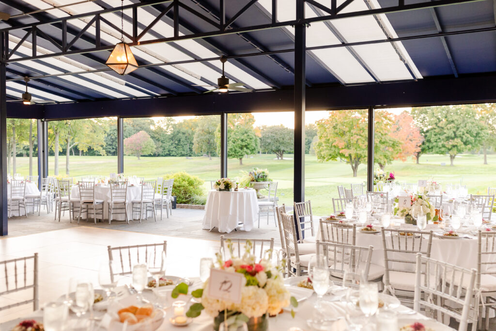 reception decor at Winged Foot Golf Club, Winged Foot Golf Club Wedding