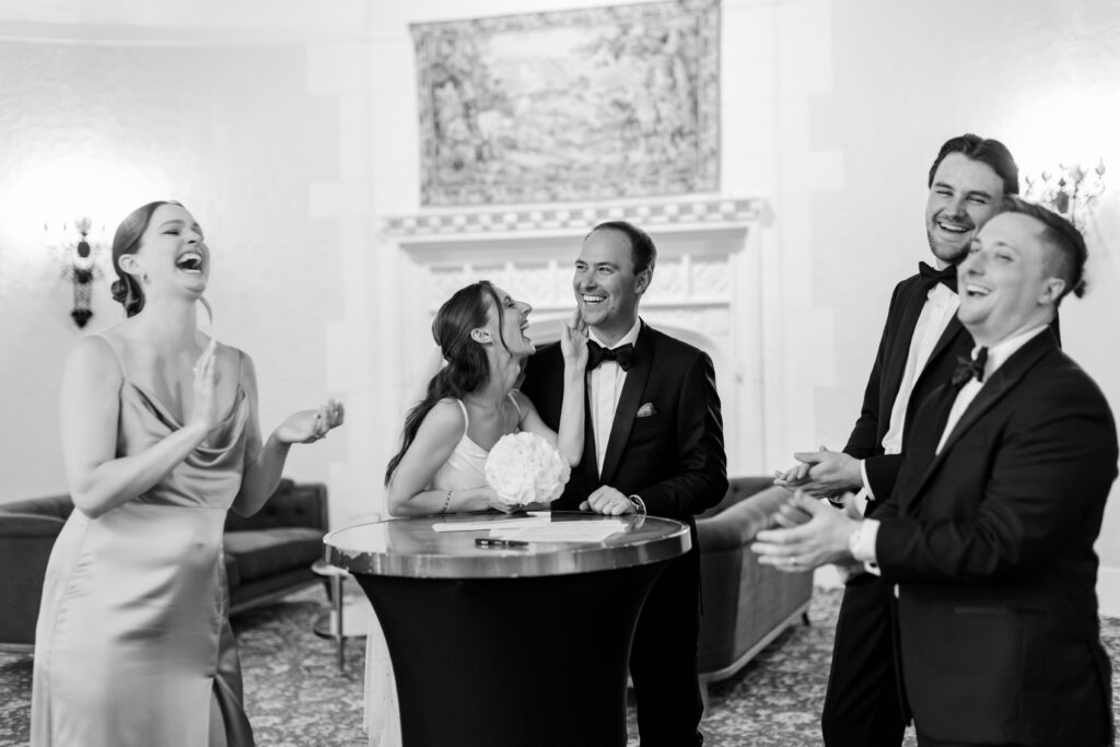 marriage license signing with witnesses